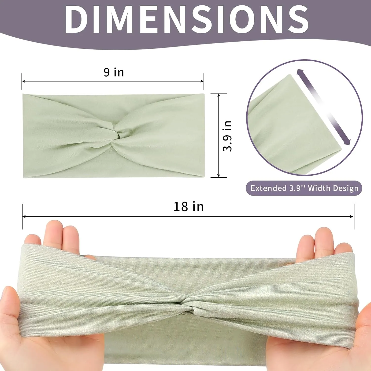 12 Pcs Stretchy Headbands for Women, Absorbed Sport Headband Soft Twist Knotted Hairbands for Daily Life Yoga Workout (Light Morandi)