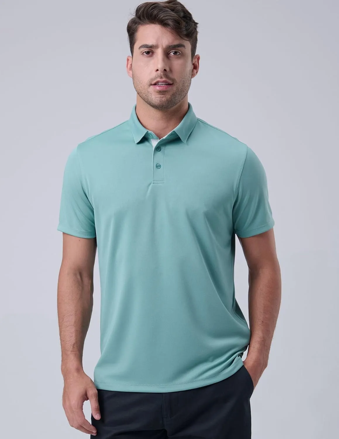 3-Pack Mens Golf Shirt Performance Sport Short Sleeve Moisture Wicking Dry Fit Golf Polo Active Shirts for Men