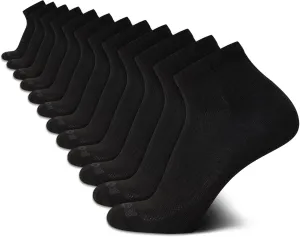 AND1 Mens Quarter Socks - 12 Pack Lightweight Athletic Quarter Length Ankle Socks for Men for Sports, Running (Sizes: 6-12.5)