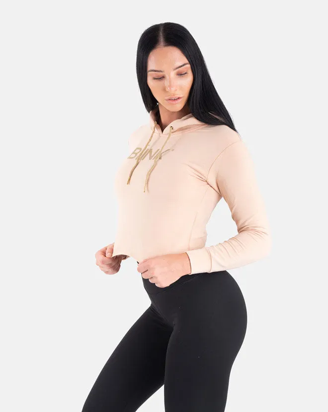 BIINK Crop Hoodie WOMEN - Beige