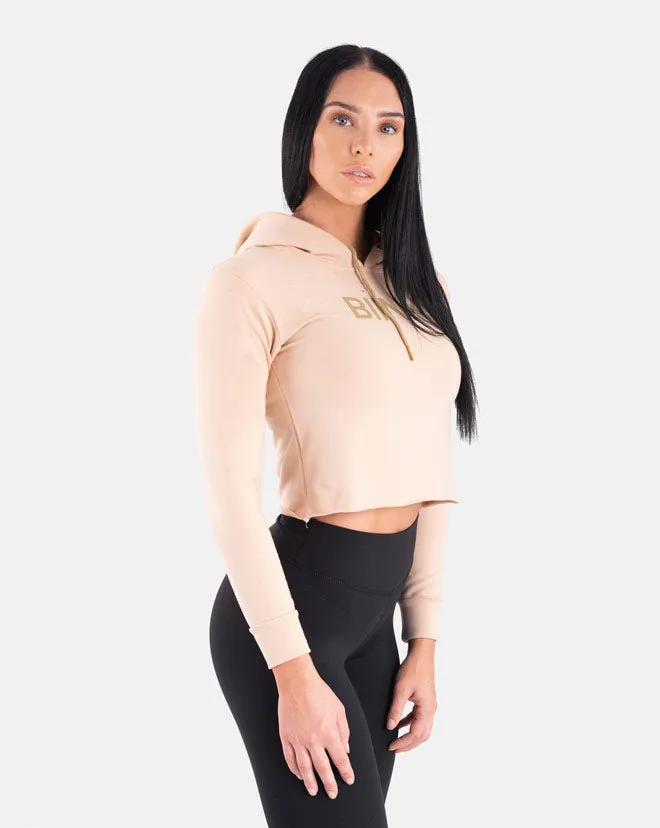 BIINK Crop Hoodie WOMEN - Beige