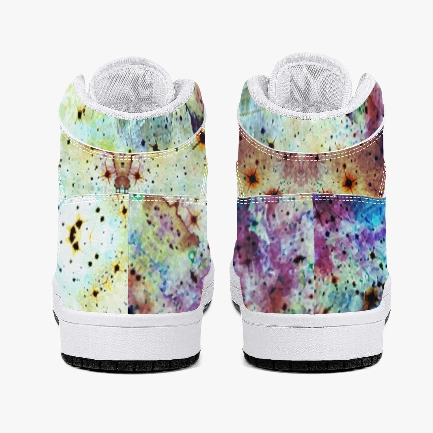 Conscious Psychedelic Split-Style High-Top Sneakers