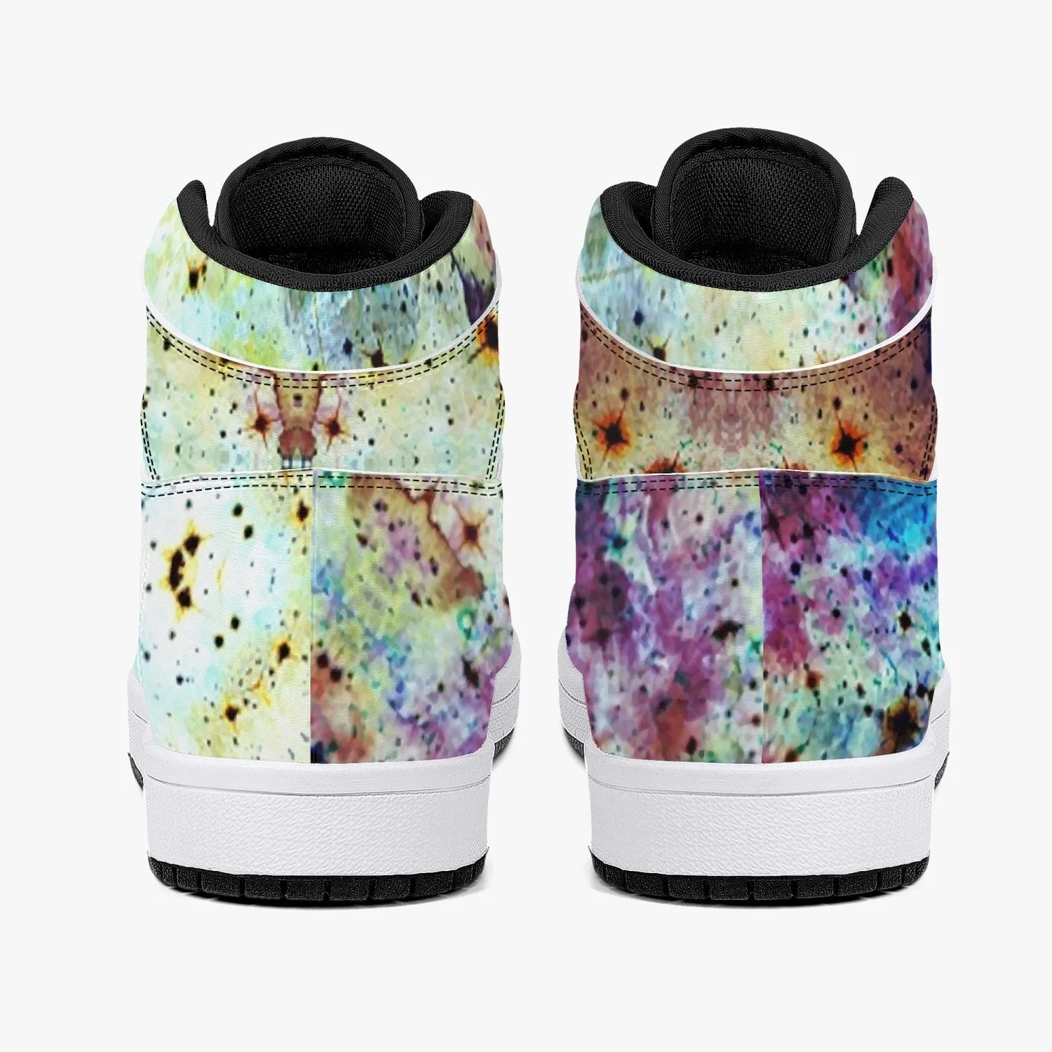 Conscious Psychedelic Split-Style High-Top Sneakers
