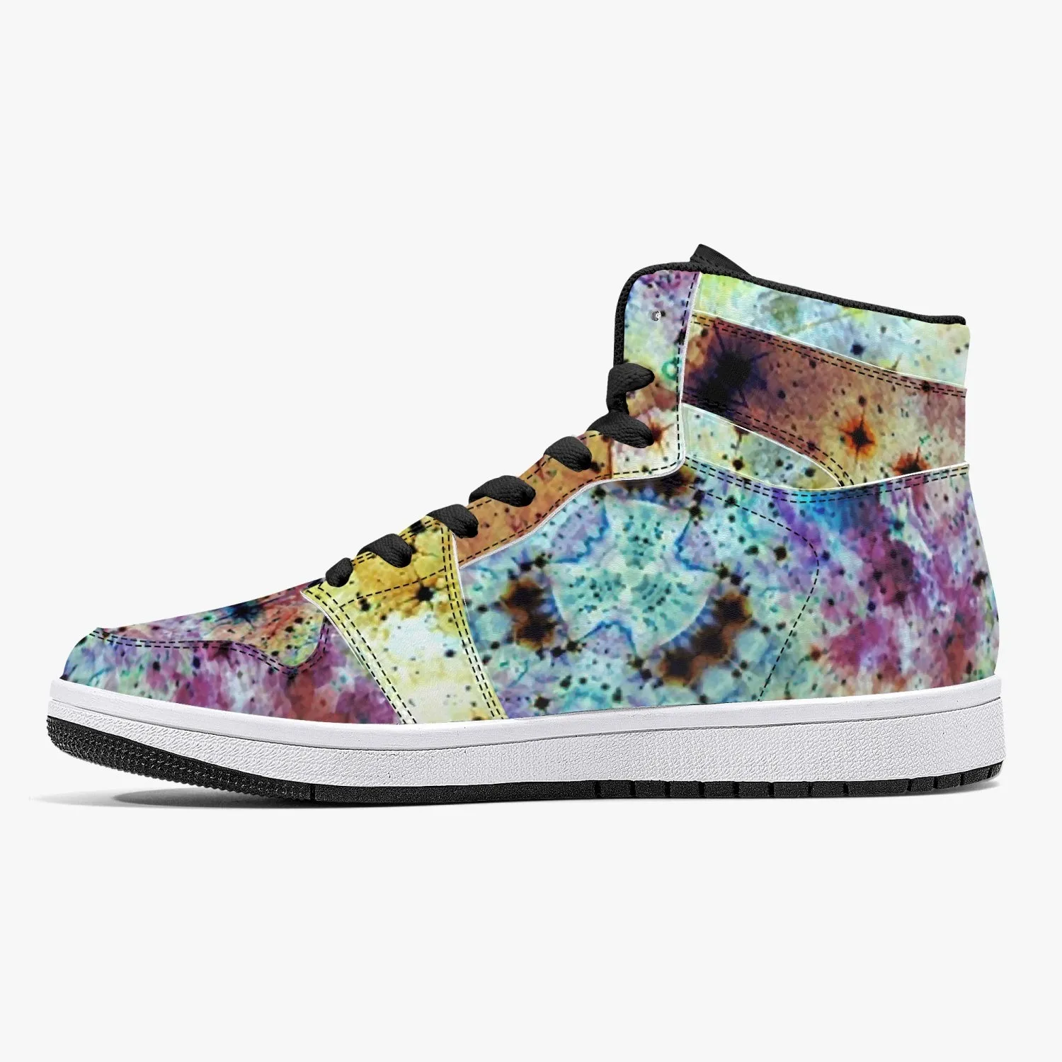 Conscious Psychedelic Split-Style High-Top Sneakers