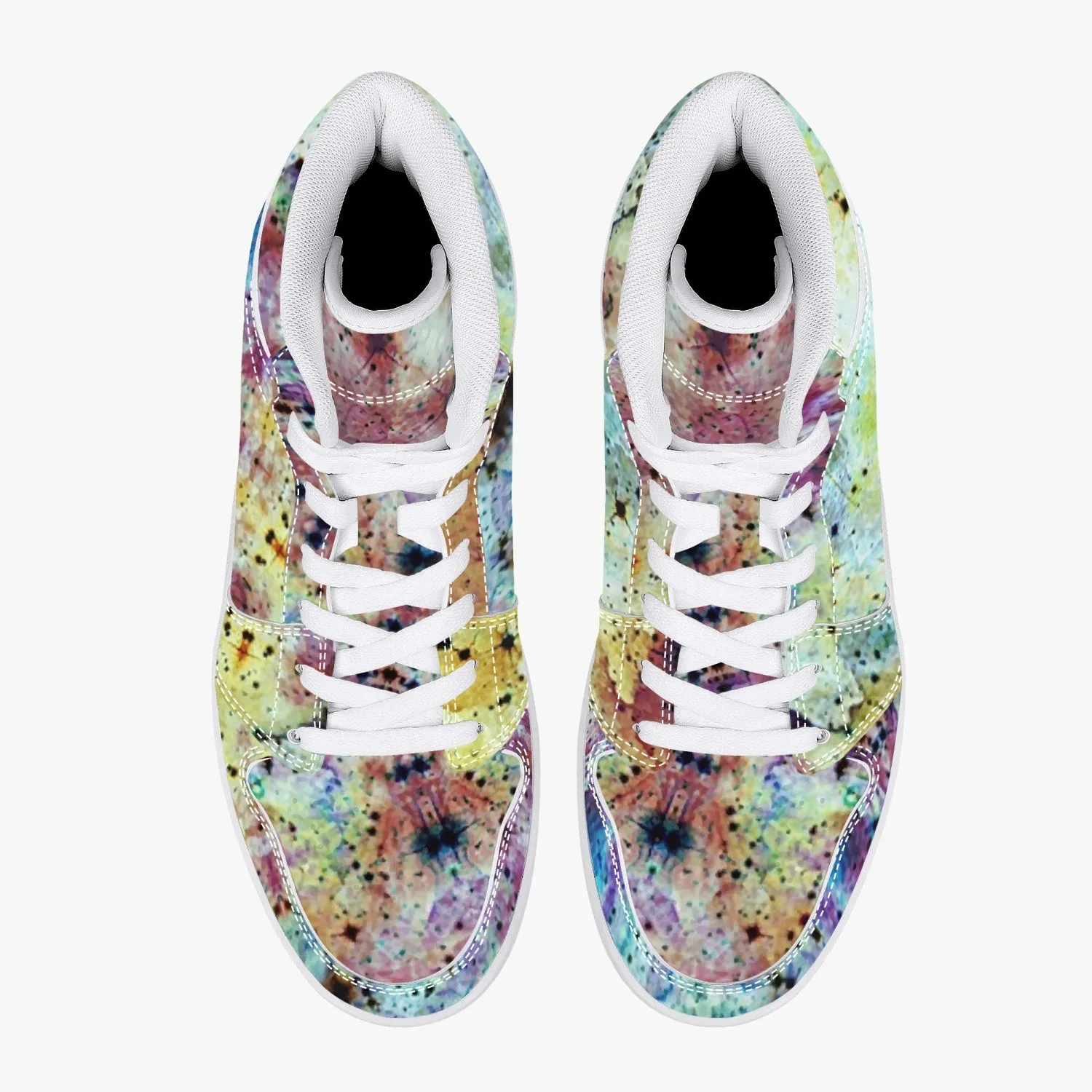 Conscious Psychedelic Split-Style High-Top Sneakers