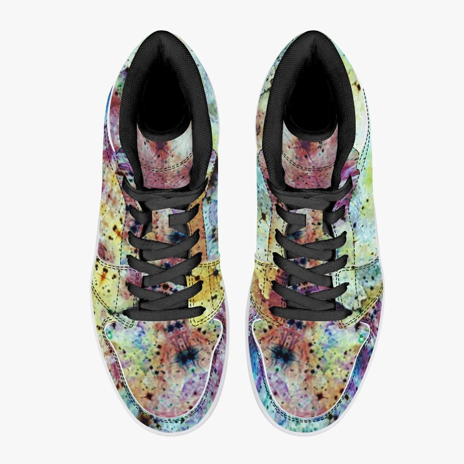 Conscious Psychedelic Split-Style High-Top Sneakers