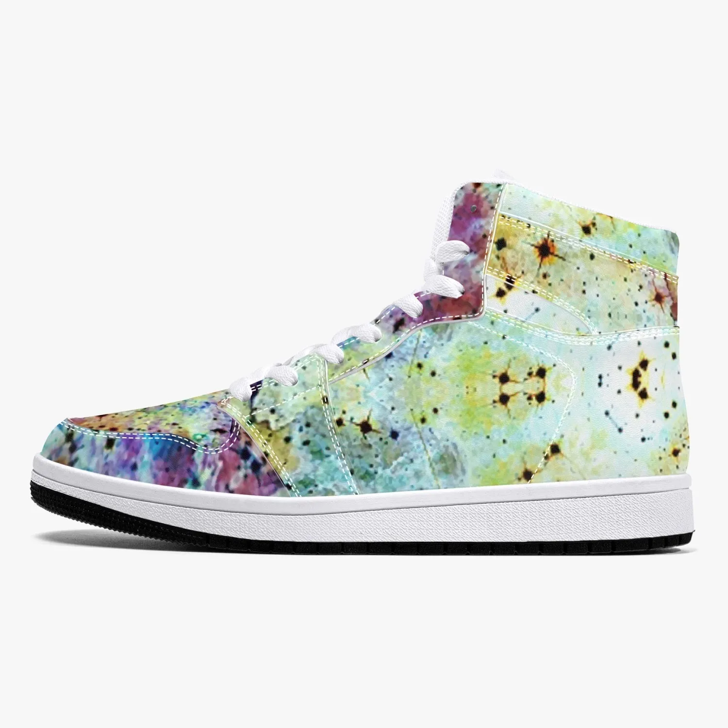 Conscious Psychedelic Split-Style High-Top Sneakers
