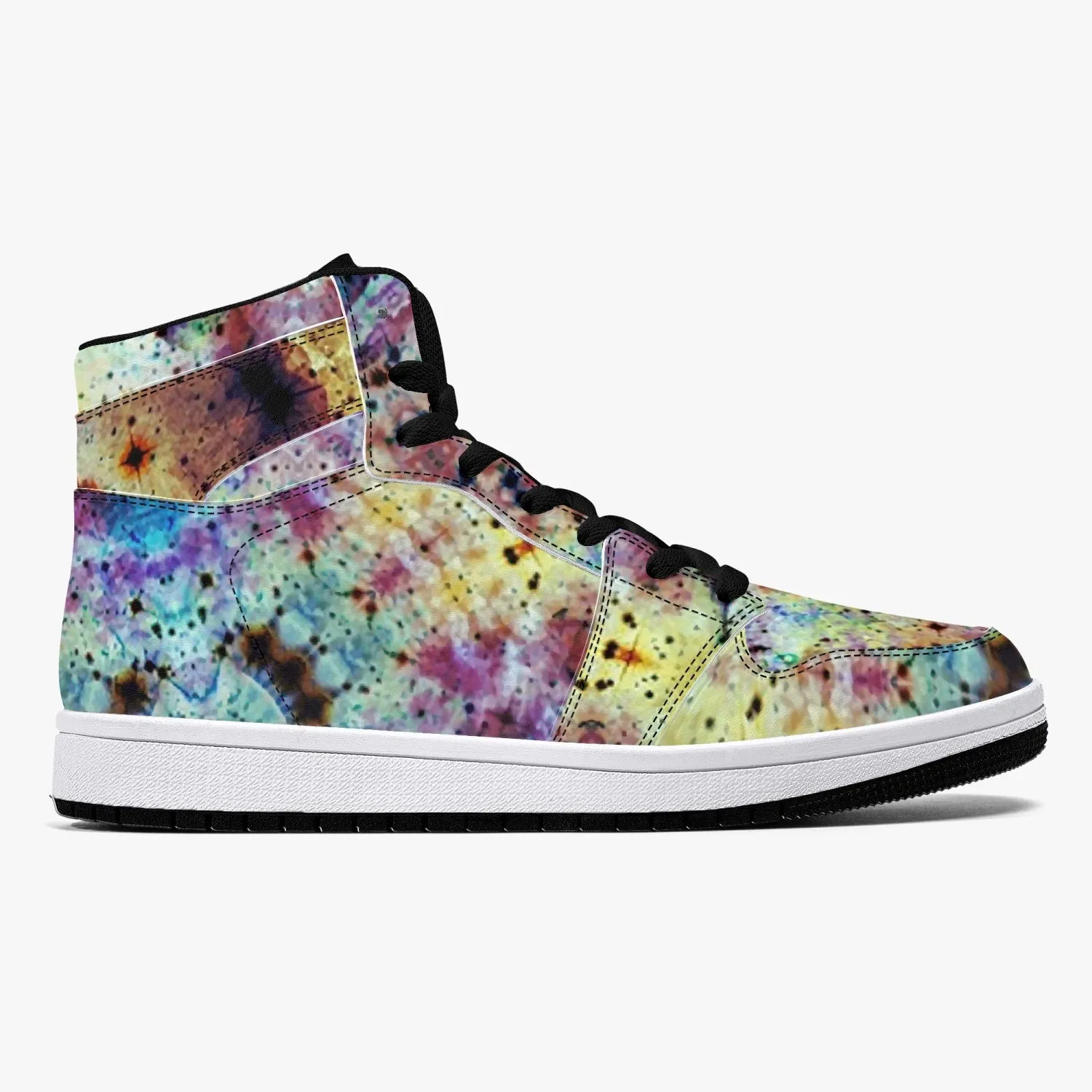 Conscious Psychedelic Split-Style High-Top Sneakers