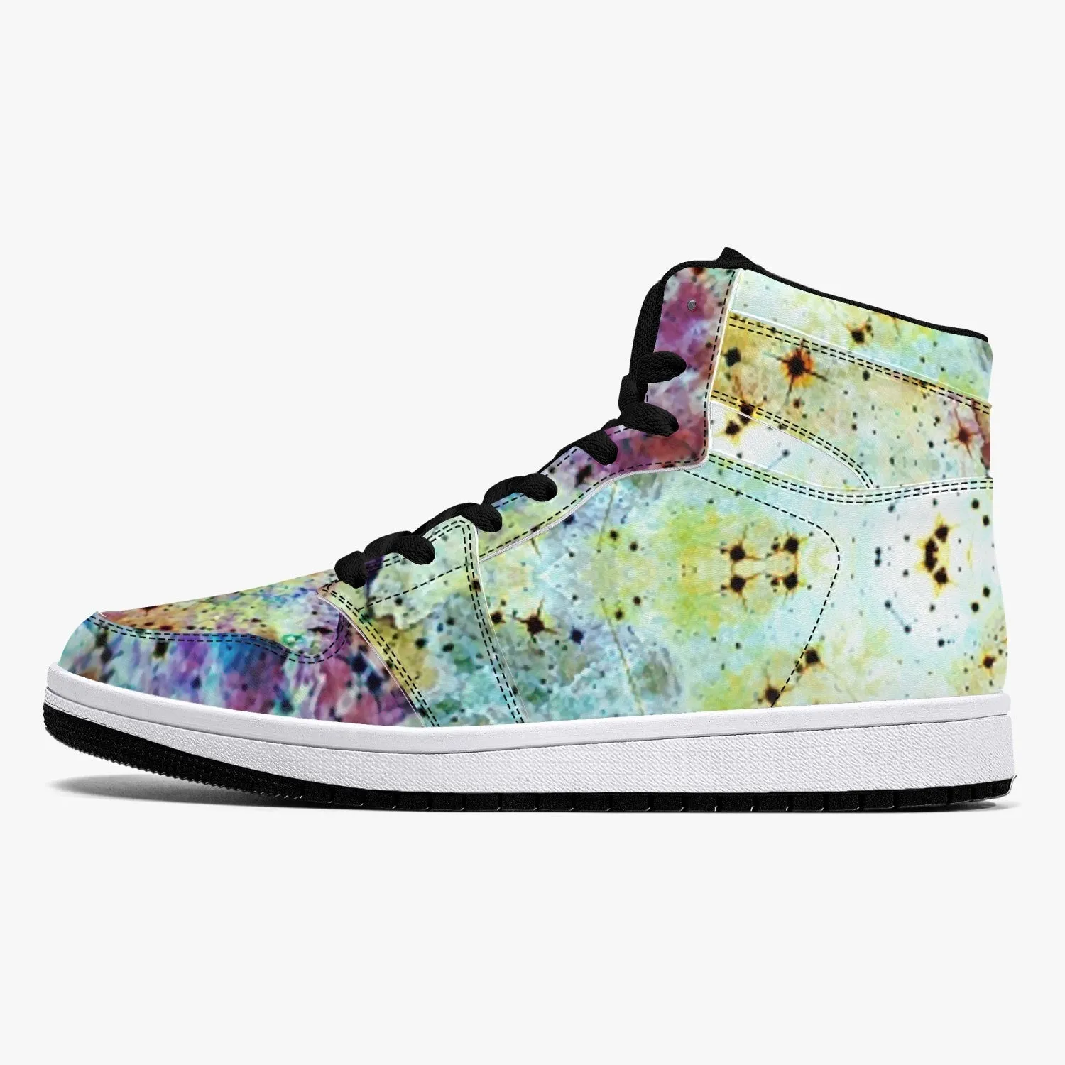 Conscious Psychedelic Split-Style High-Top Sneakers