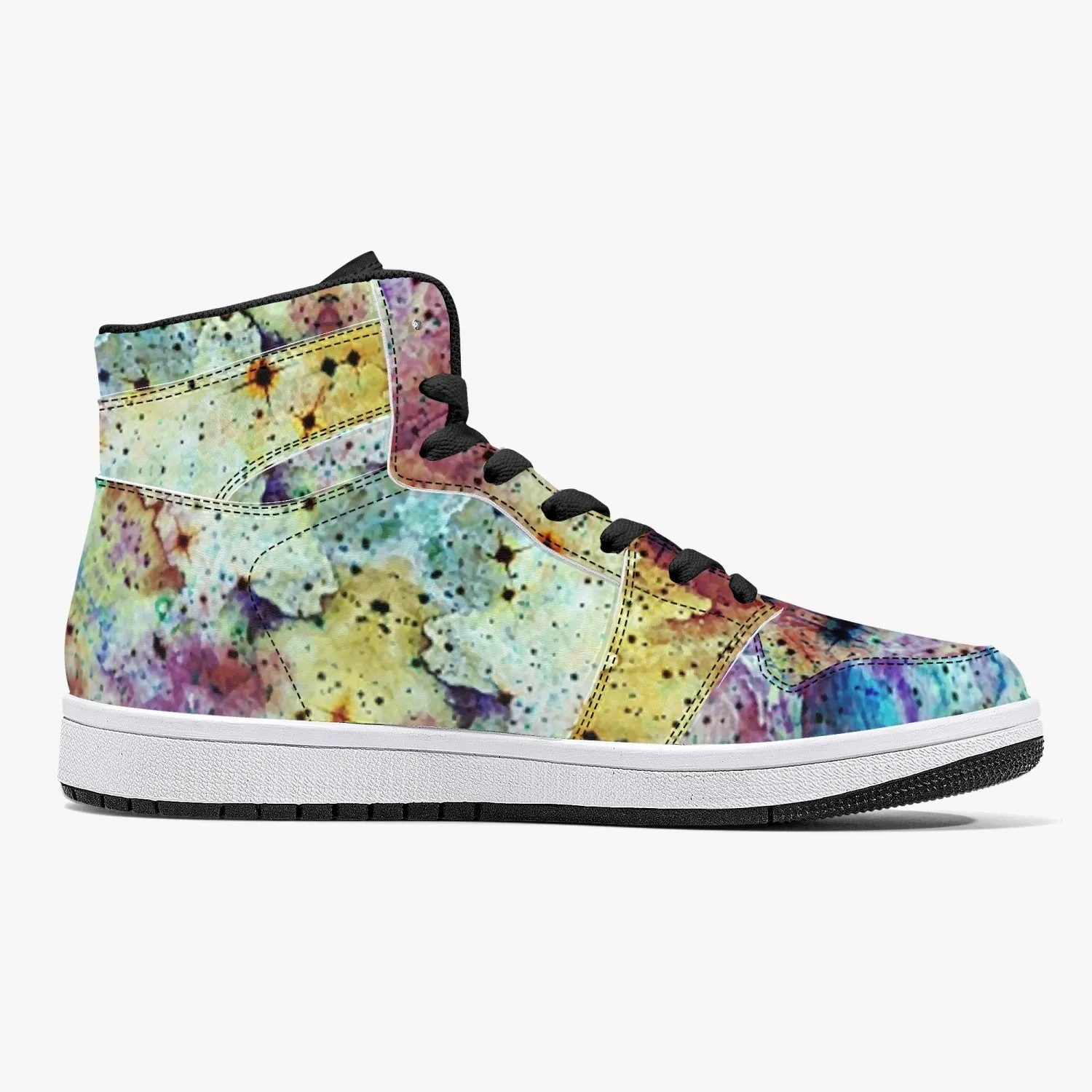 Conscious Psychedelic Split-Style High-Top Sneakers