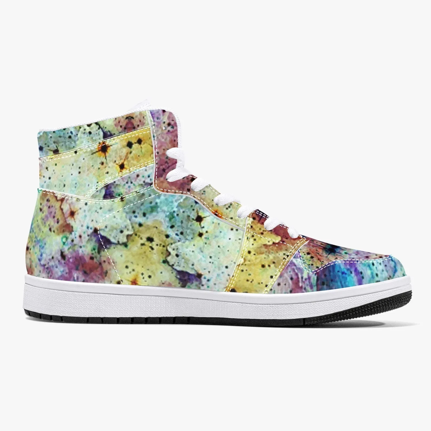 Conscious Psychedelic Split-Style High-Top Sneakers