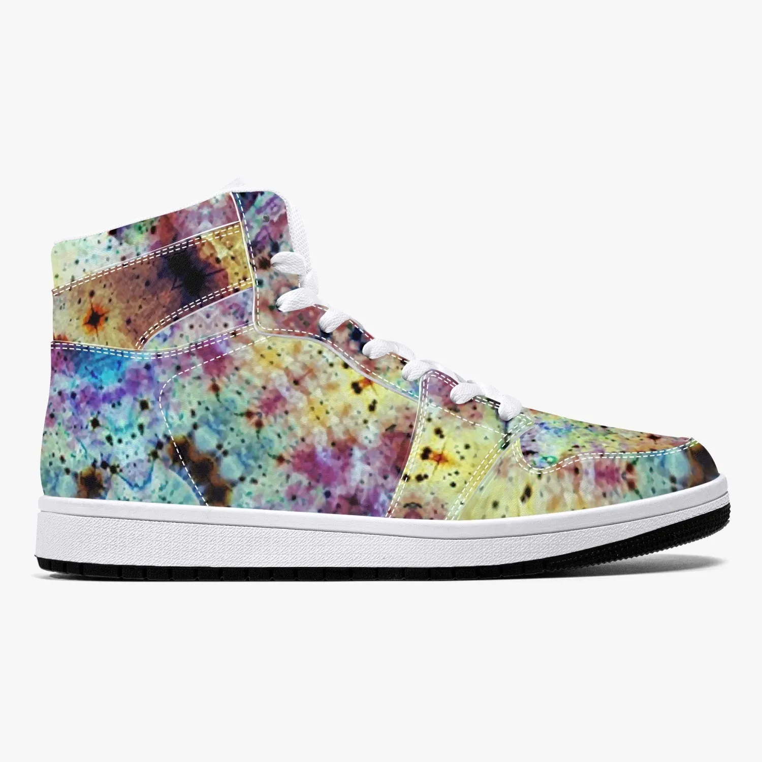 Conscious Psychedelic Split-Style High-Top Sneakers