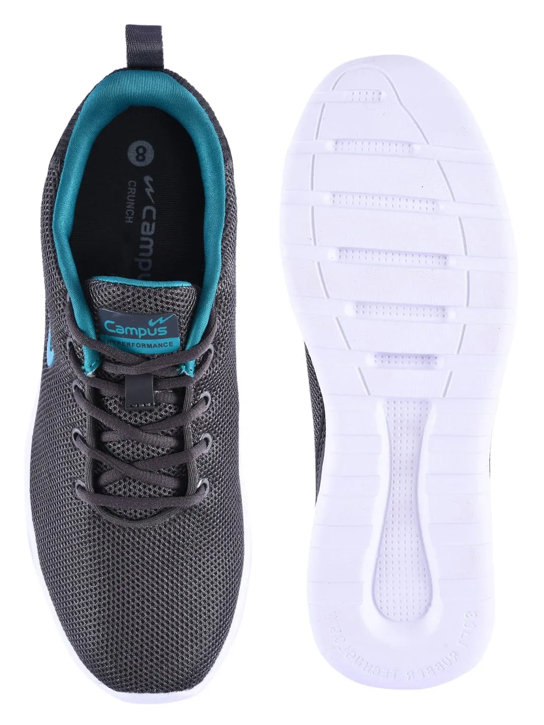 CRUNCH Grey Men's Running Shoes