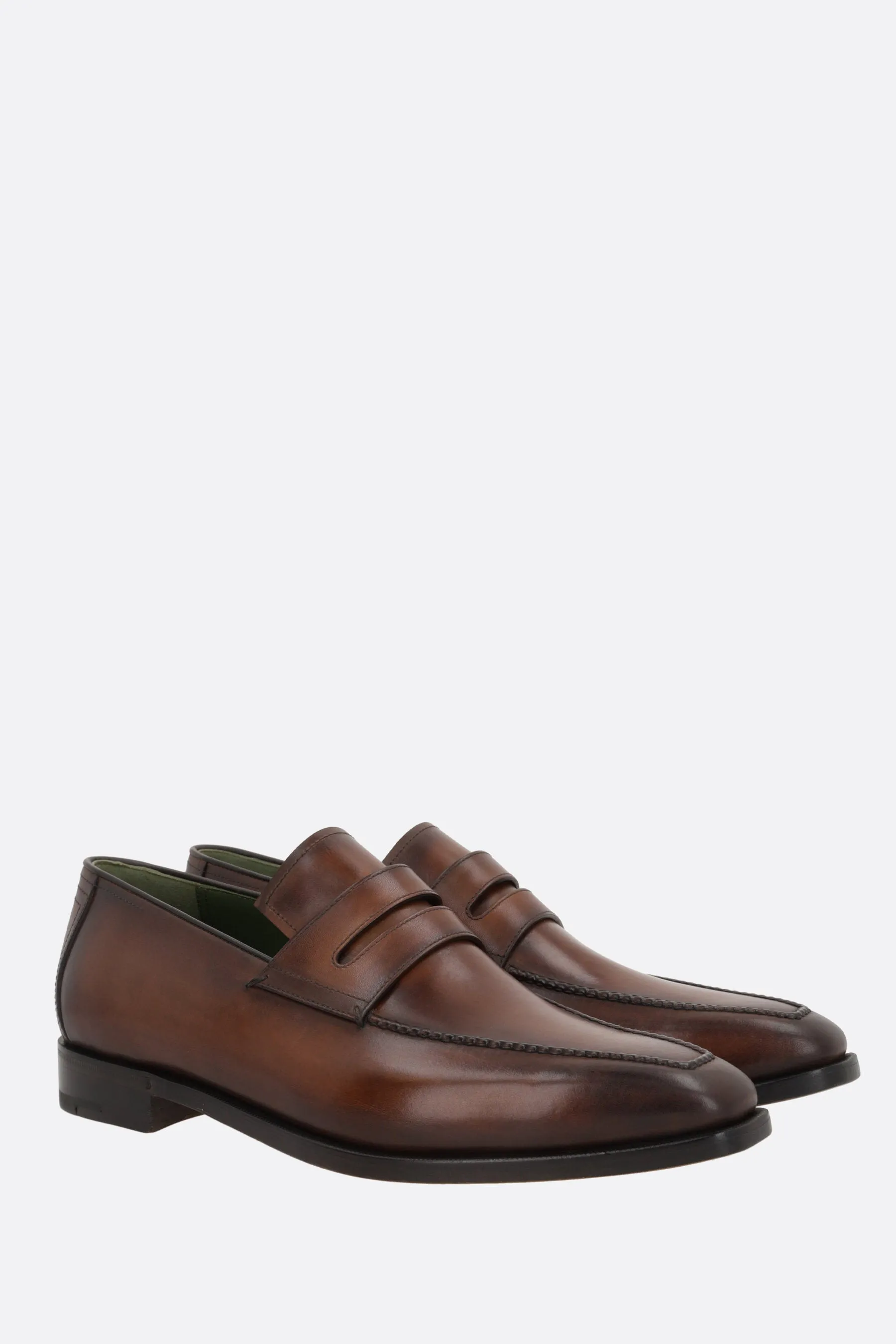 Démesure Square-Toe Venezia Leather Loafers