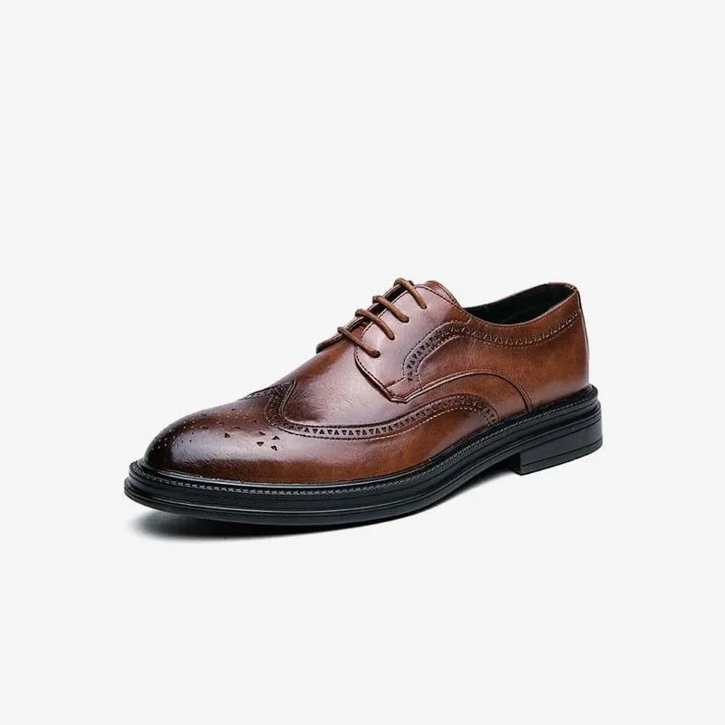 Dress Shoes Leather Oxford Lace Up