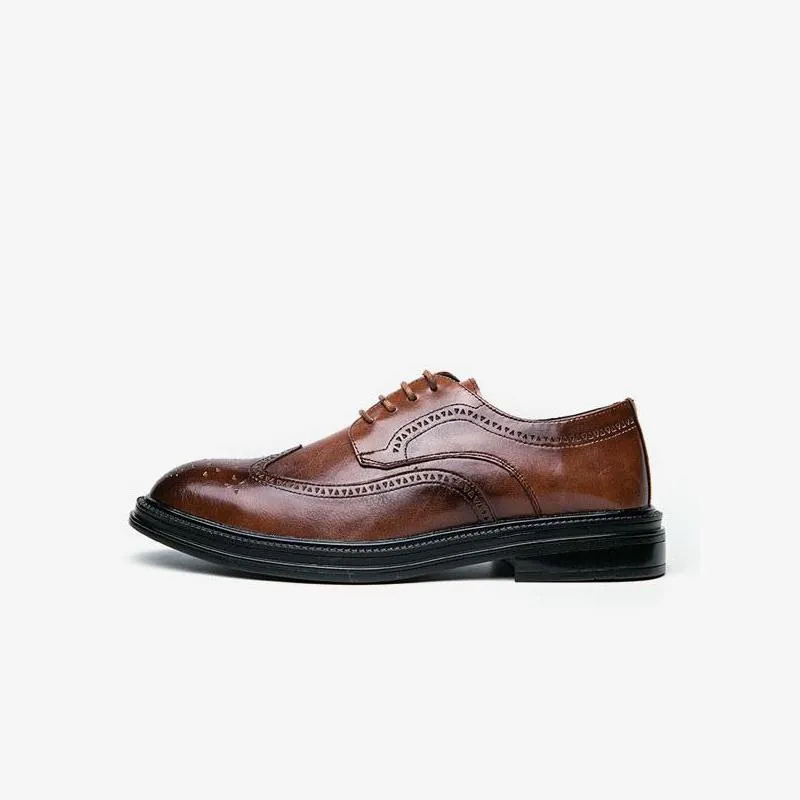 Dress Shoes Leather Oxford Lace Up