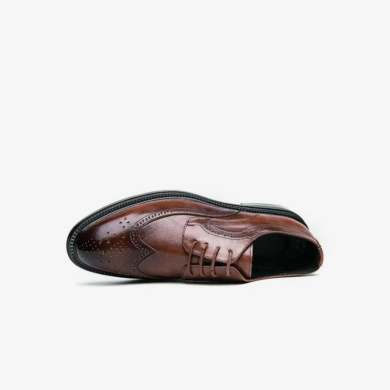 Dress Shoes Leather Oxford Lace Up