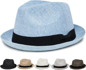 Funky Junque Premium Fedora Hat - Stylish Sun Protection for Men & Women - Perfect for Summer Beach, Travel & Outdoors