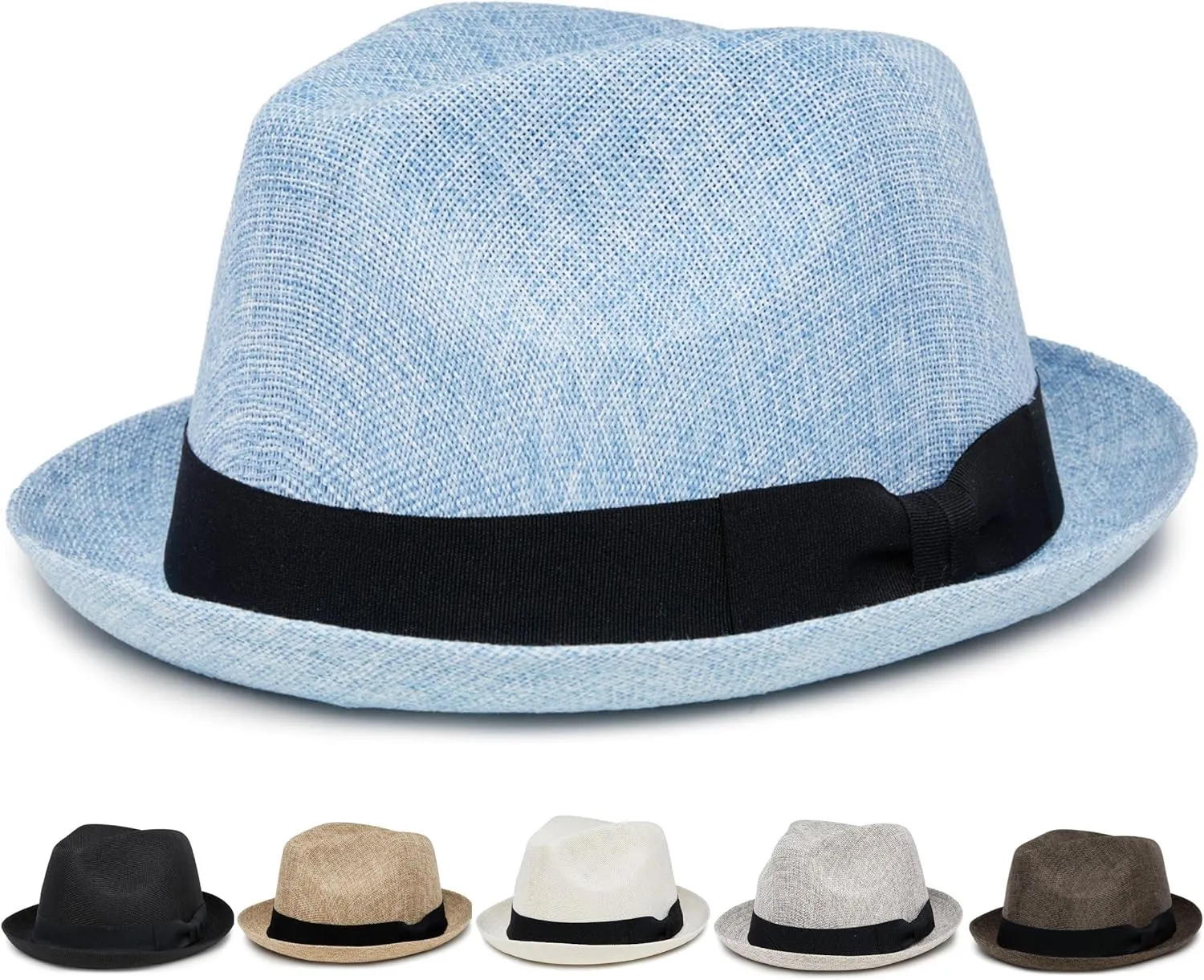 Funky Junque Premium Fedora Hat - Stylish Sun Protection for Men & Women - Perfect for Summer Beach, Travel & Outdoors