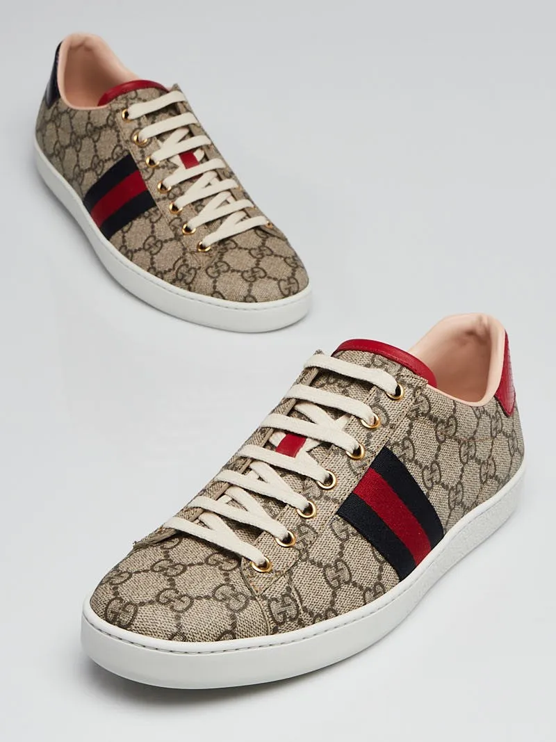 Gucci GG Supreme Canvas Web Sneakers