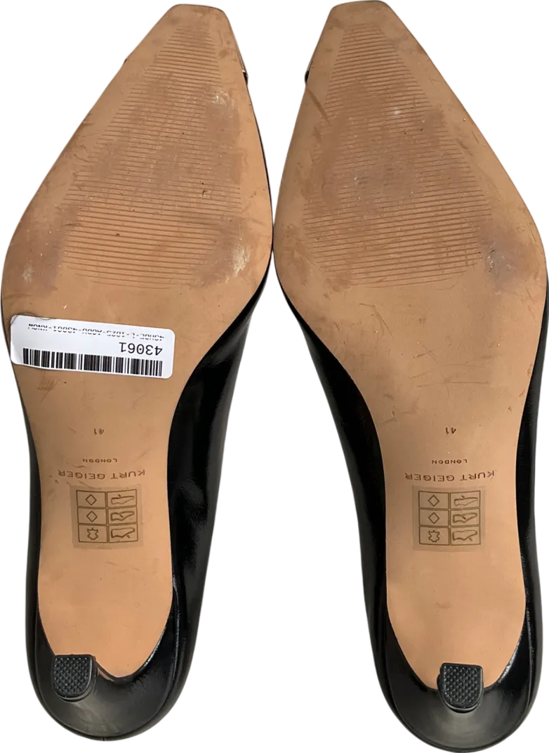 Kurt Geiger Black Regent Court Heel UK 8 EU 41 👠