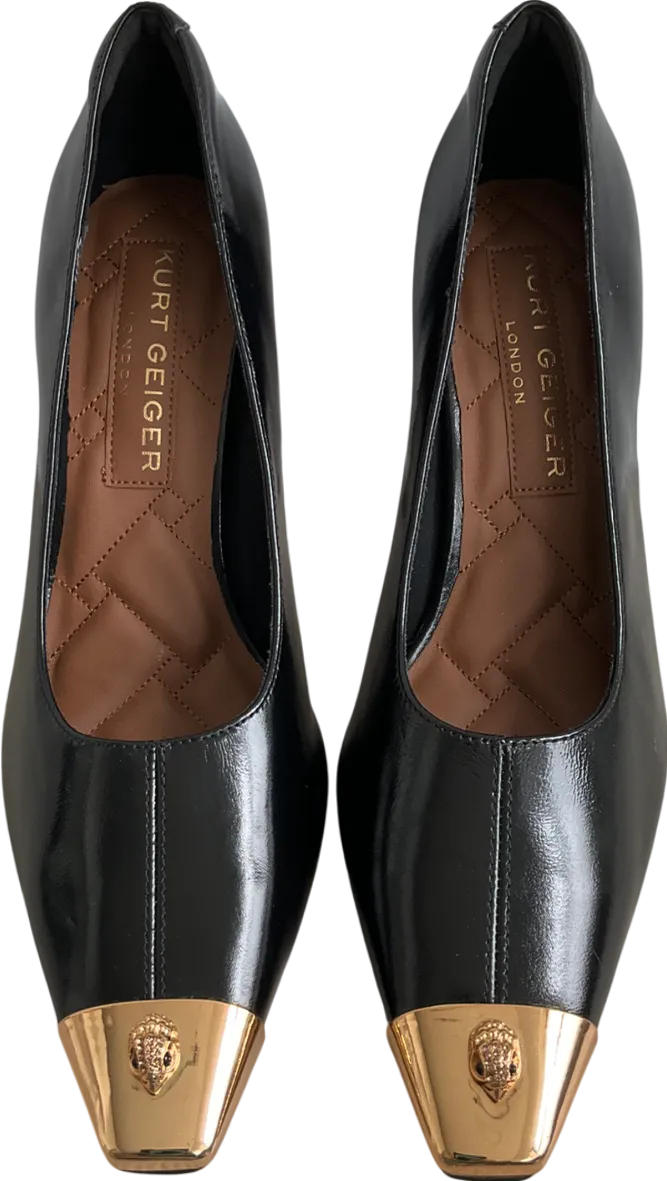 Kurt Geiger Black Regent Court Heel UK 8 EU 41 👠
