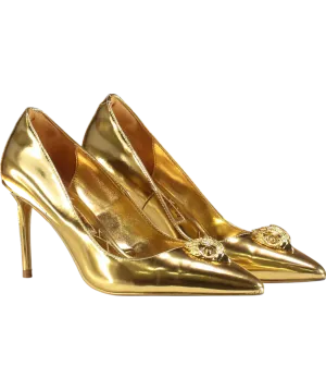 Kurt Geiger Gold  Belgravia Eagle Court Heel UK 4 EU 37 👠