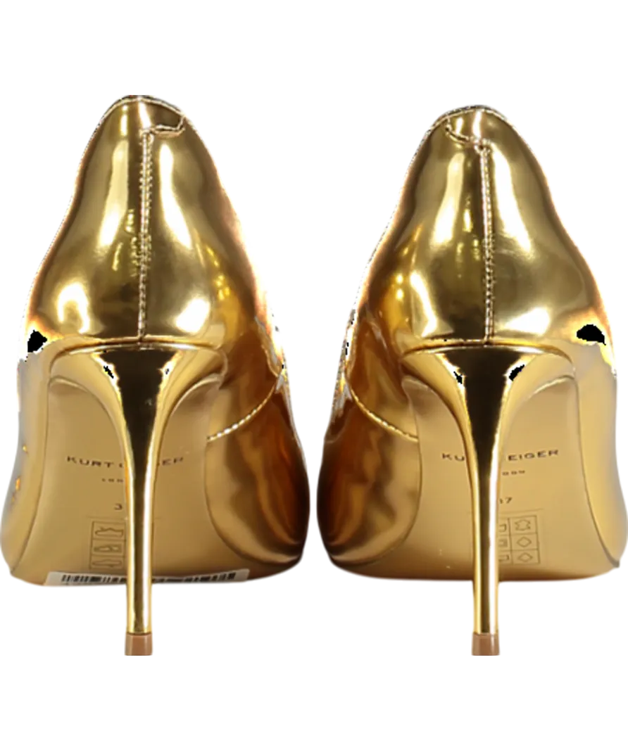 Kurt Geiger Gold  Belgravia Eagle Court Heel UK 4 EU 37 👠