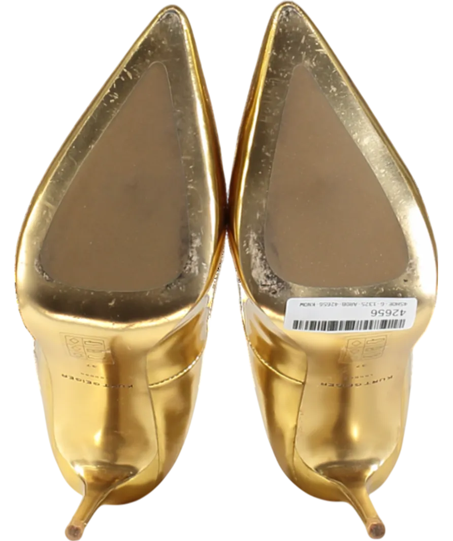 Kurt Geiger Gold  Belgravia Eagle Court Heel UK 4 EU 37 👠