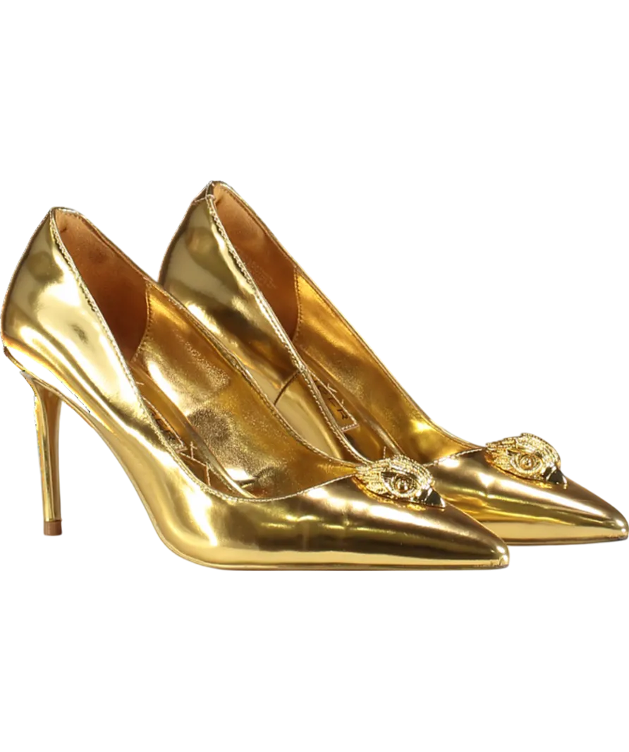 Kurt Geiger Gold  Belgravia Eagle Court Heel UK 4 EU 37 👠