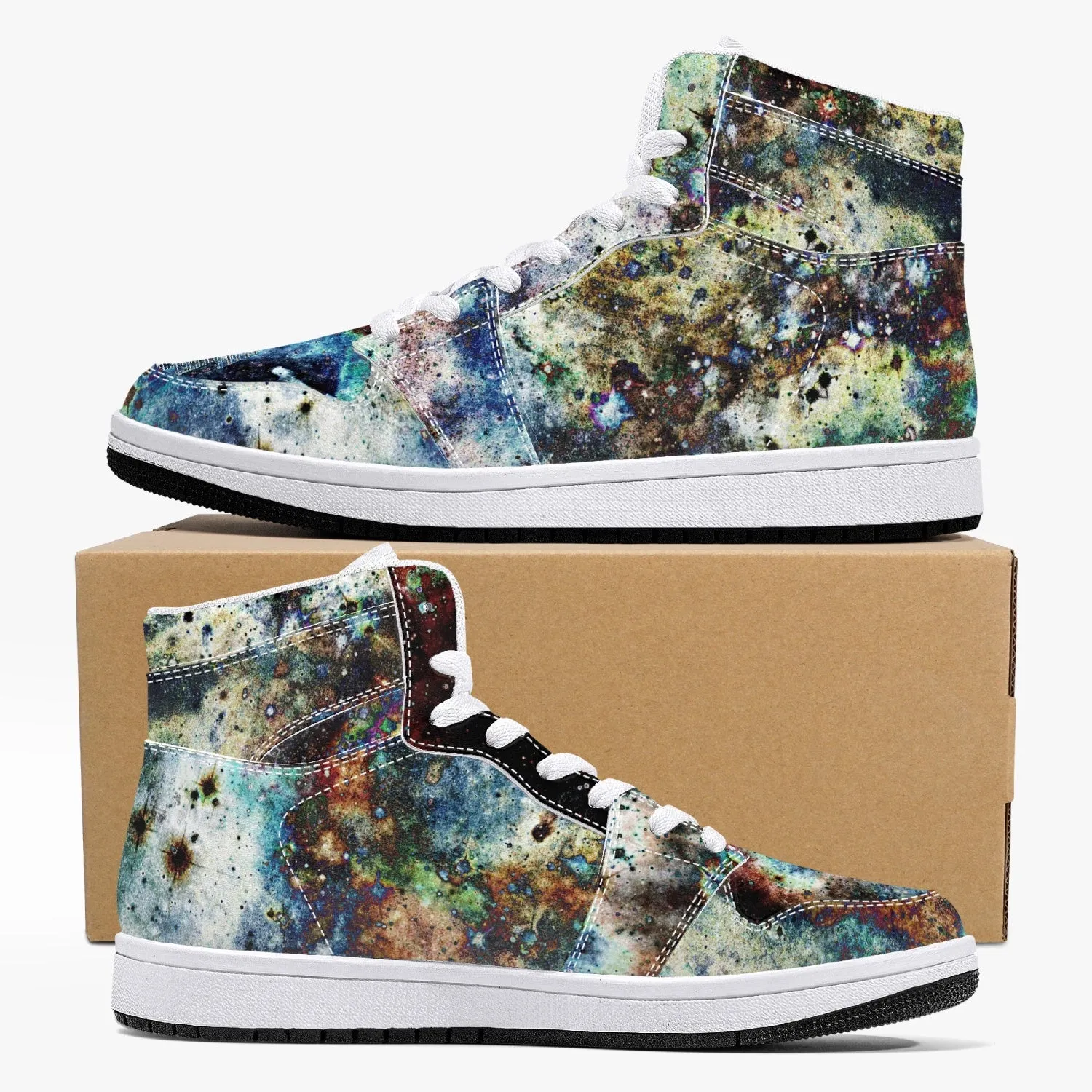 Lunix Psychedelic Split-Style High-Top Sneakers