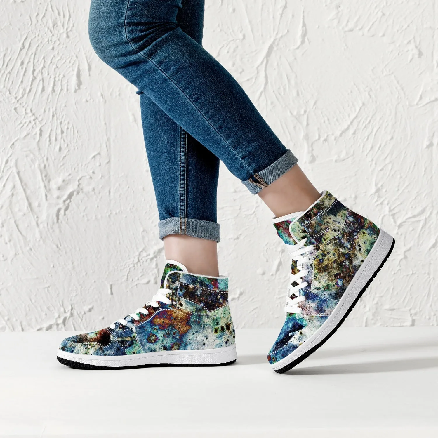 Lunix Psychedelic Split-Style High-Top Sneakers