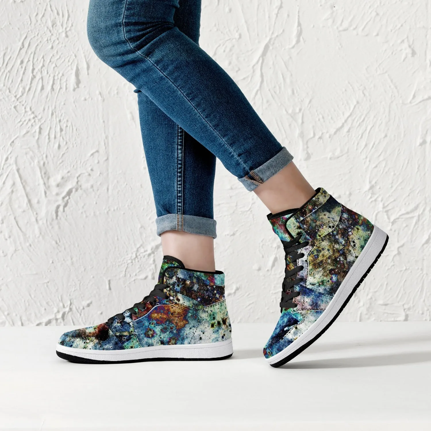 Lunix Psychedelic Split-Style High-Top Sneakers