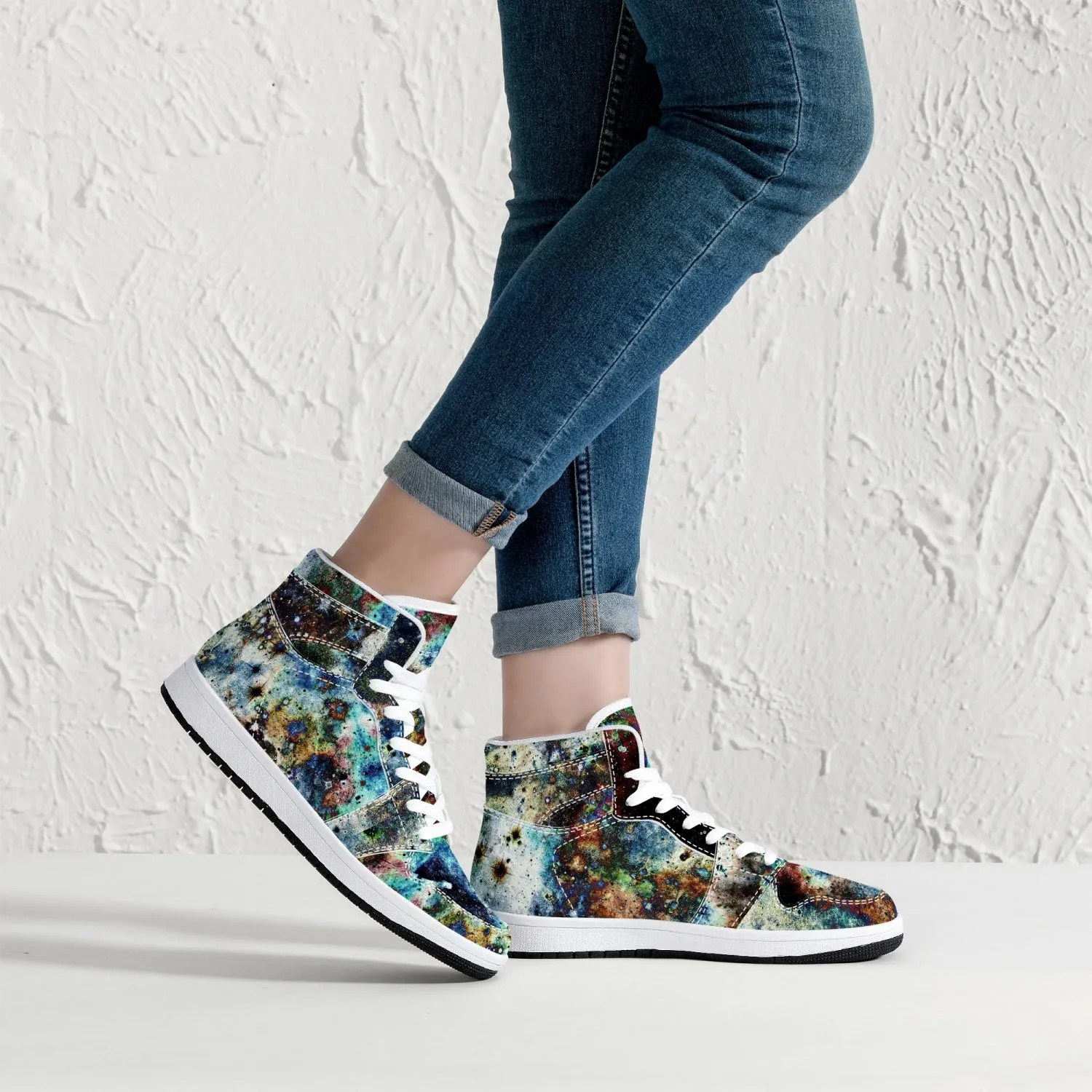 Lunix Psychedelic Split-Style High-Top Sneakers