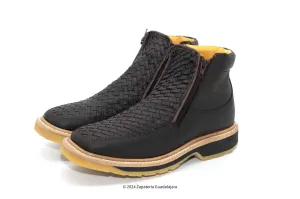 MEN'S DOUBLE DENSITY NON-SLIP SOLE PETATILLO BROWN LEATHER BOOT-H61M3194