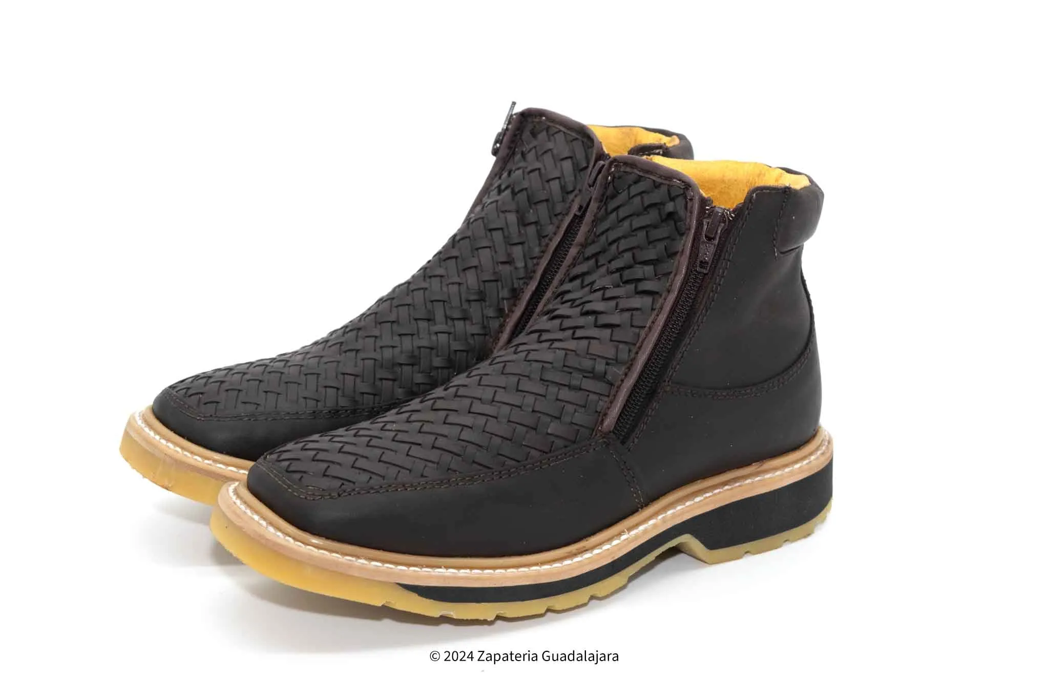 MEN'S DOUBLE DENSITY NON-SLIP SOLE PETATILLO BROWN LEATHER BOOT-H61M3194
