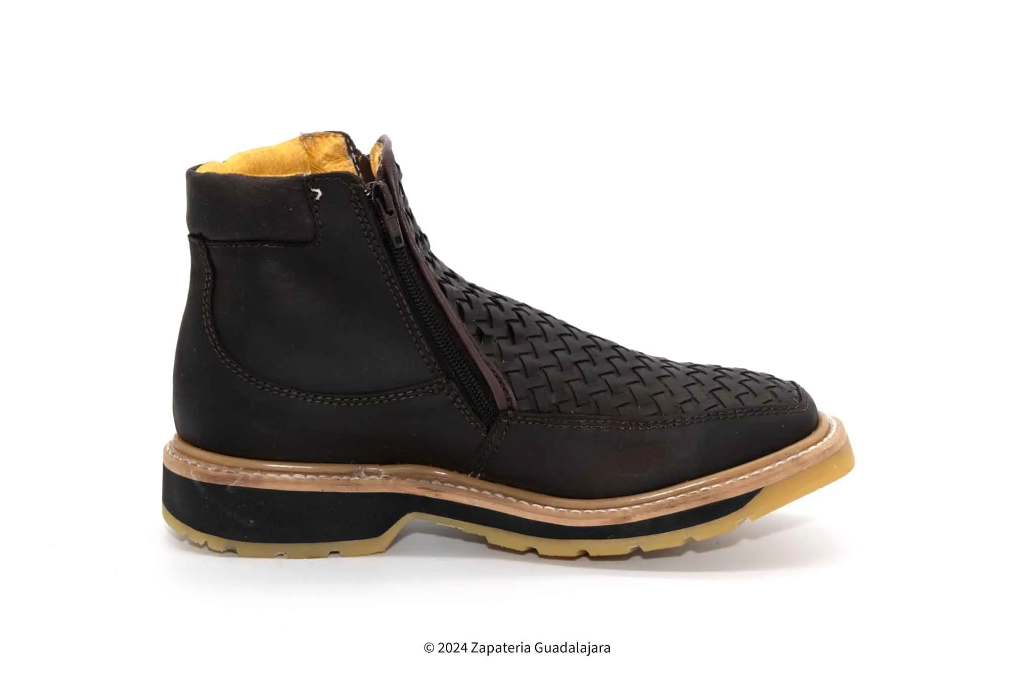 MEN'S DOUBLE DENSITY NON-SLIP SOLE PETATILLO BROWN LEATHER BOOT-H61M3194