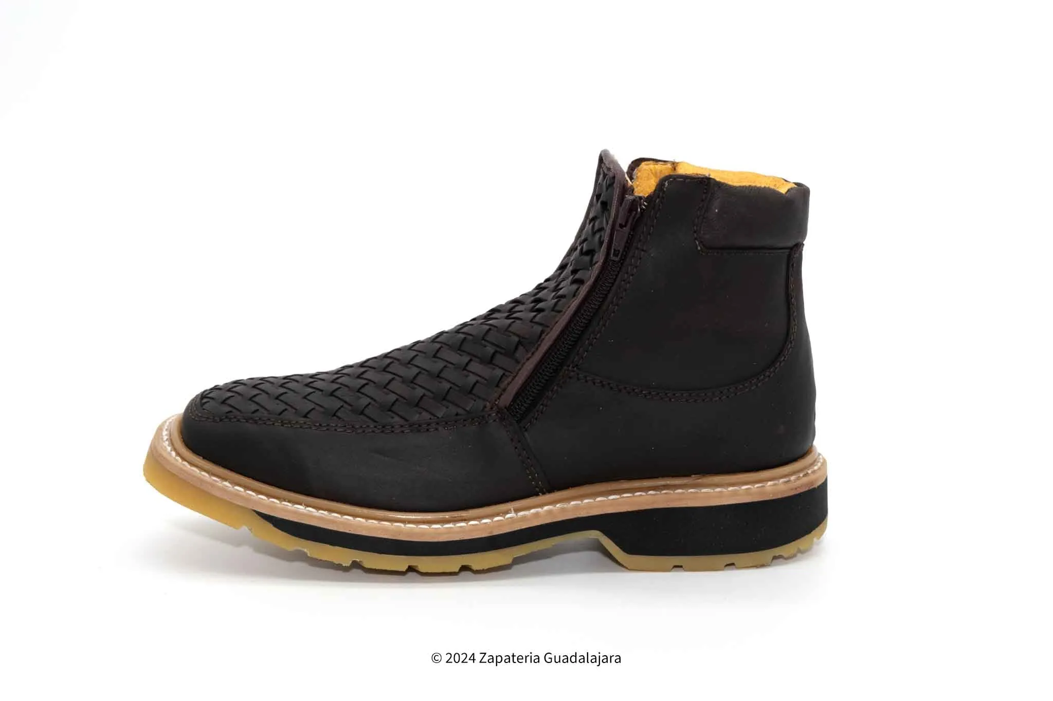 MEN'S DOUBLE DENSITY NON-SLIP SOLE PETATILLO BROWN LEATHER BOOT-H61M3194