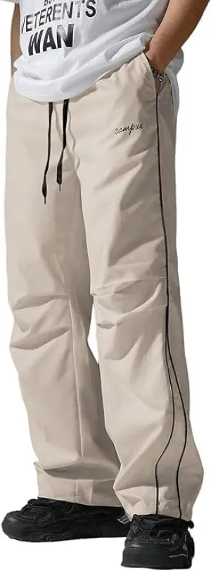 Men's Y2K Baggy Sweatpants Parachute Pants Wide Leg Vintage Track Pants Casual Streetwear