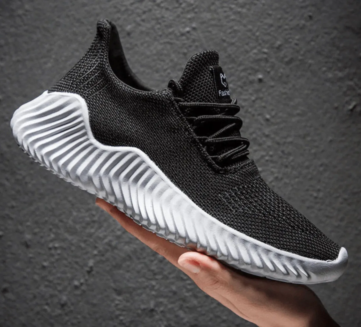 Mesh Men Shoes Breathable White Sneakers Lace-up Lightweight Shoes
