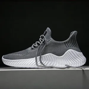 Mesh Men Shoes Breathable White Sneakers Lace-up Lightweight Shoes