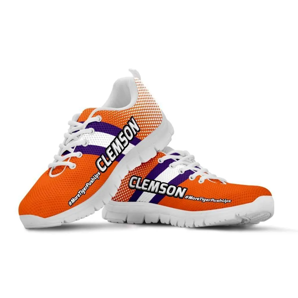 #MoreTigerPushUps Clemson Fan Running Shoes