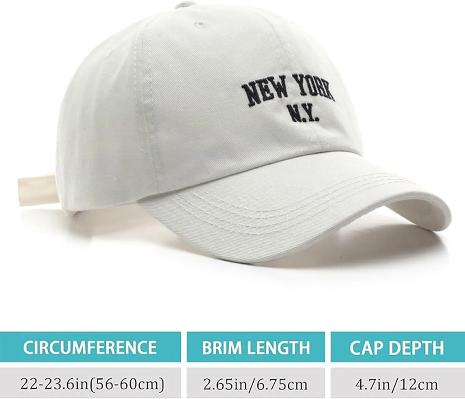New York Baseball Hat for Women Adjustable Embroidery 100% Cotton Trucker Hats Classic Vintage Baseball Cap