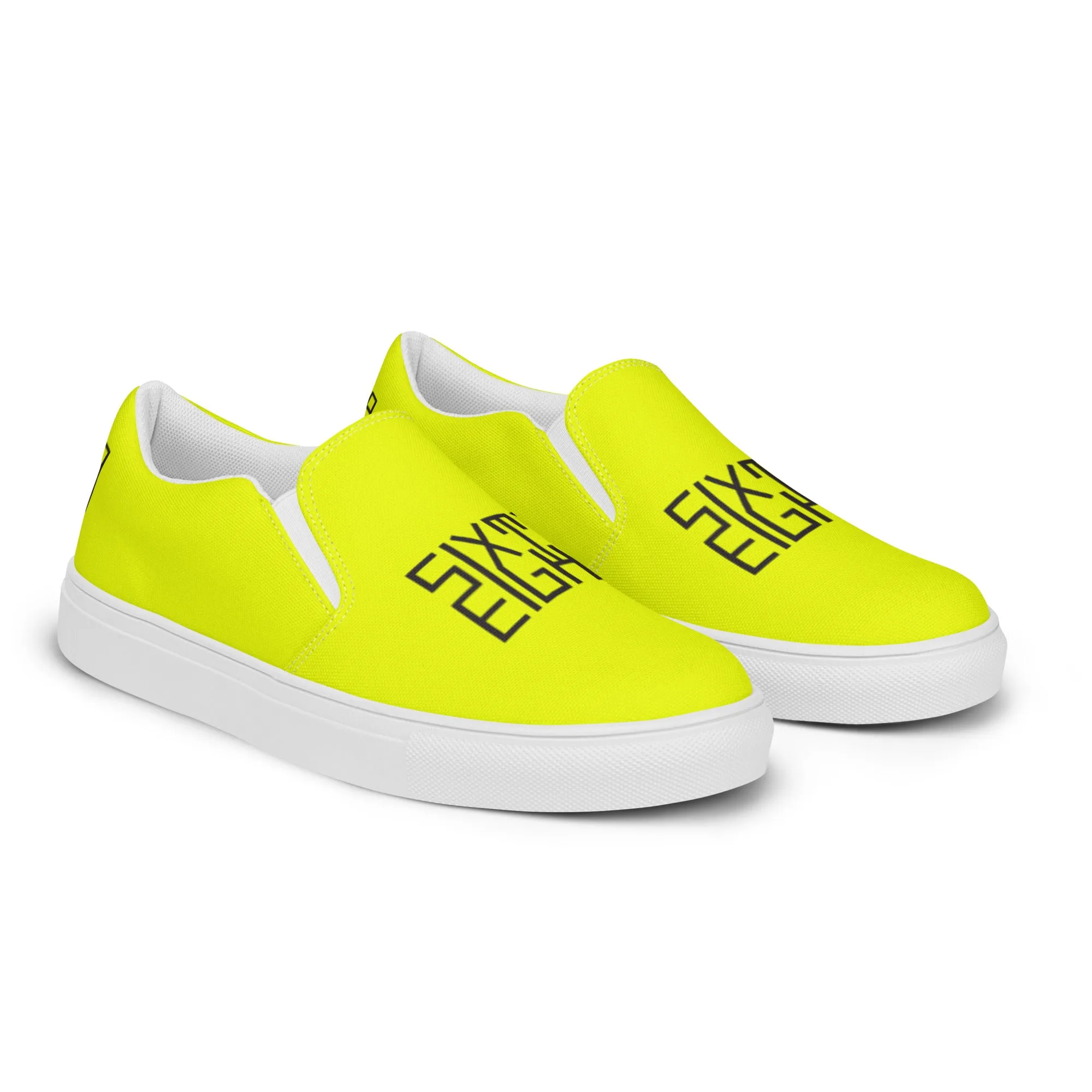 Sixty Eight 93 Logo Black & Lemonade Men's Slip On Shoes