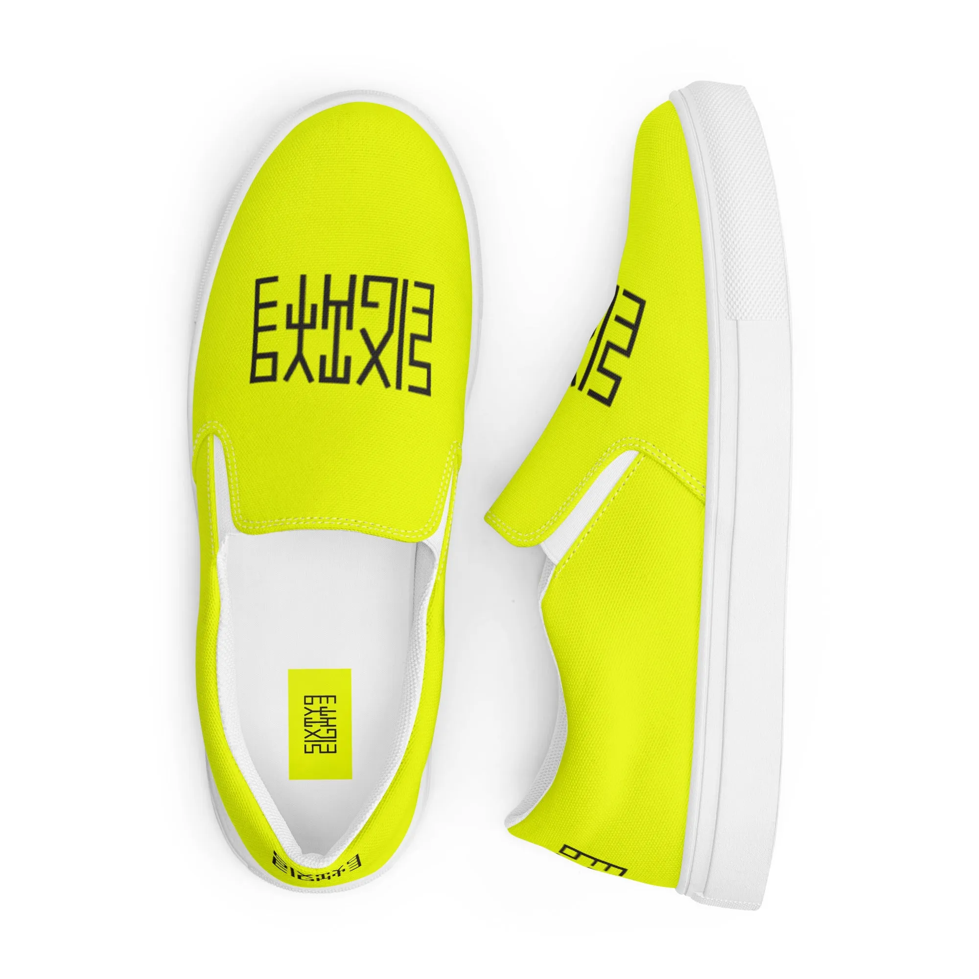 Sixty Eight 93 Logo Black & Lemonade Men's Slip On Shoes