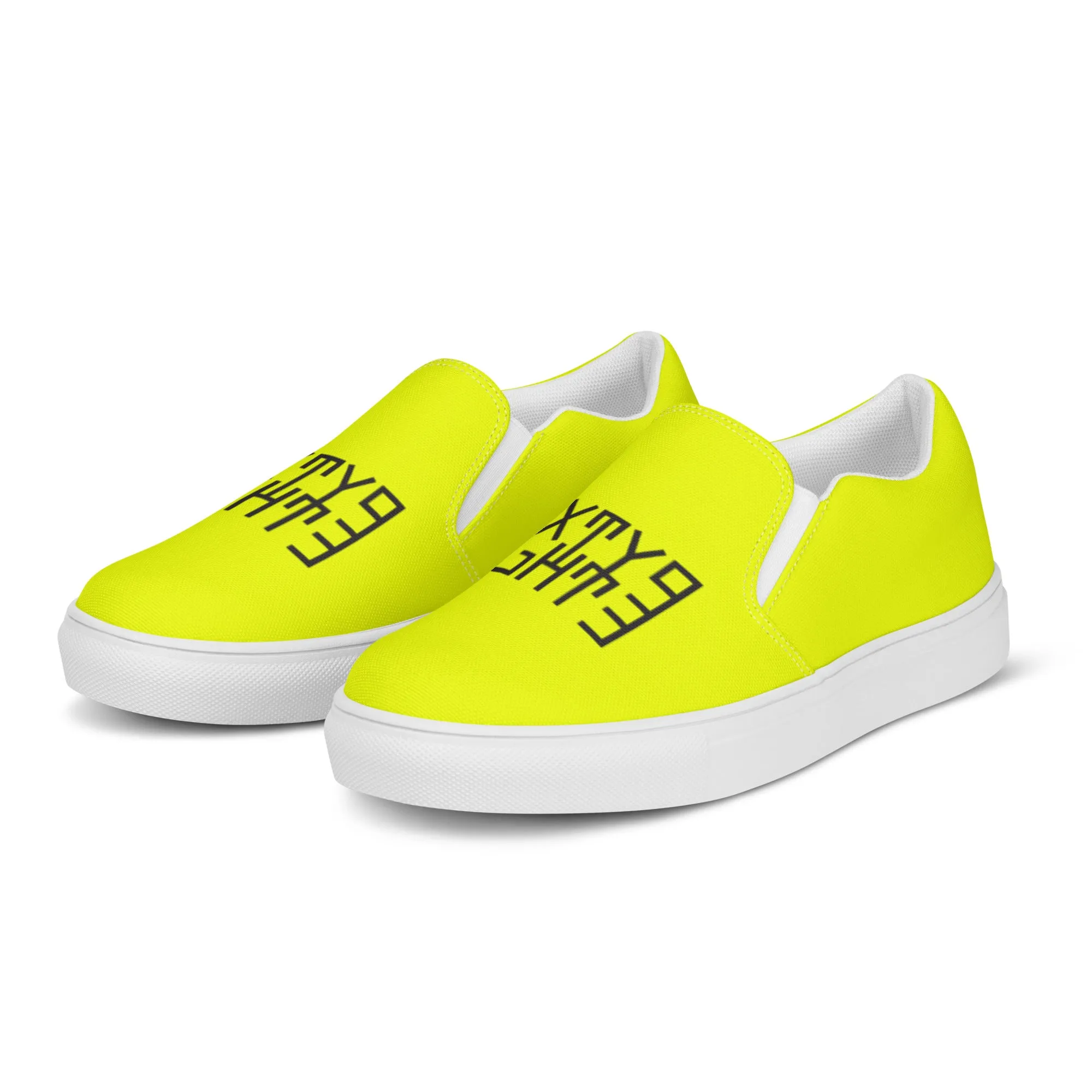 Sixty Eight 93 Logo Black & Lemonade Men's Slip On Shoes