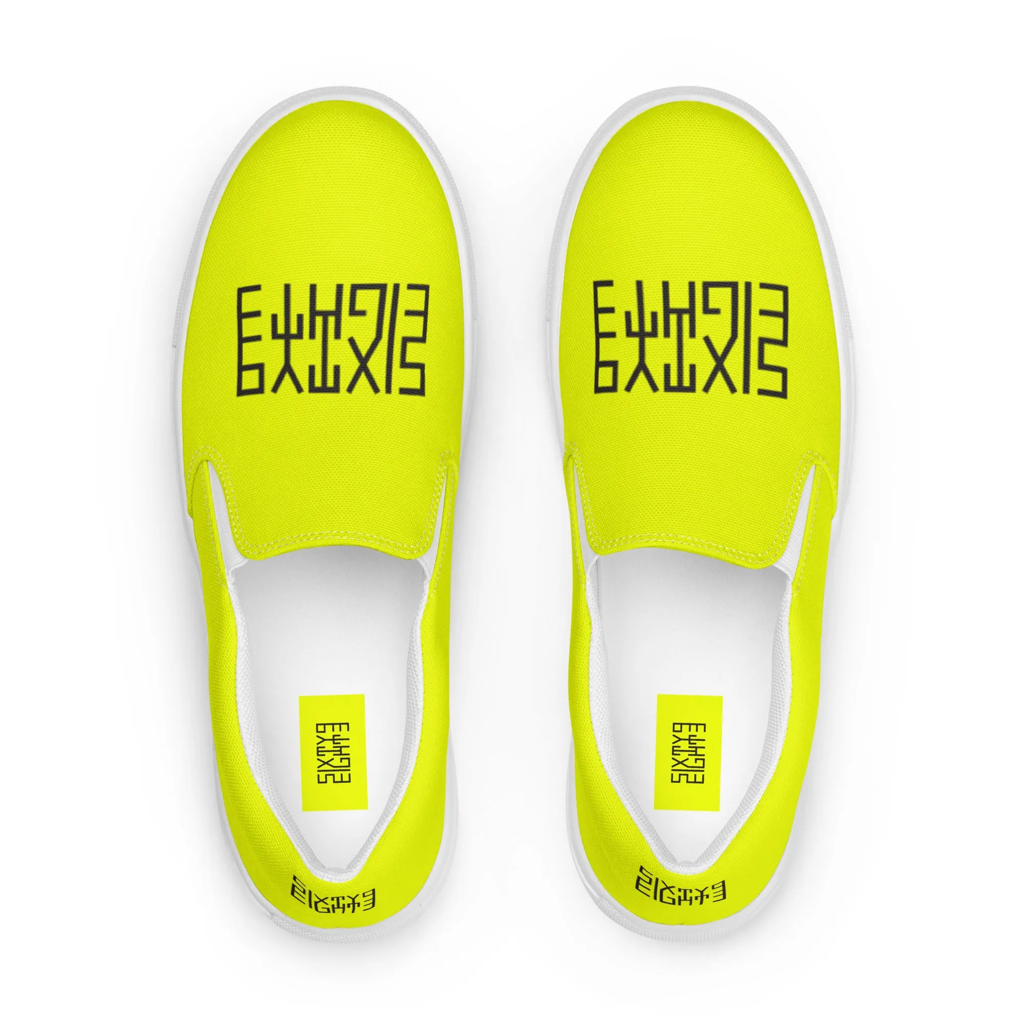 Sixty Eight 93 Logo Black & Lemonade Men's Slip On Shoes