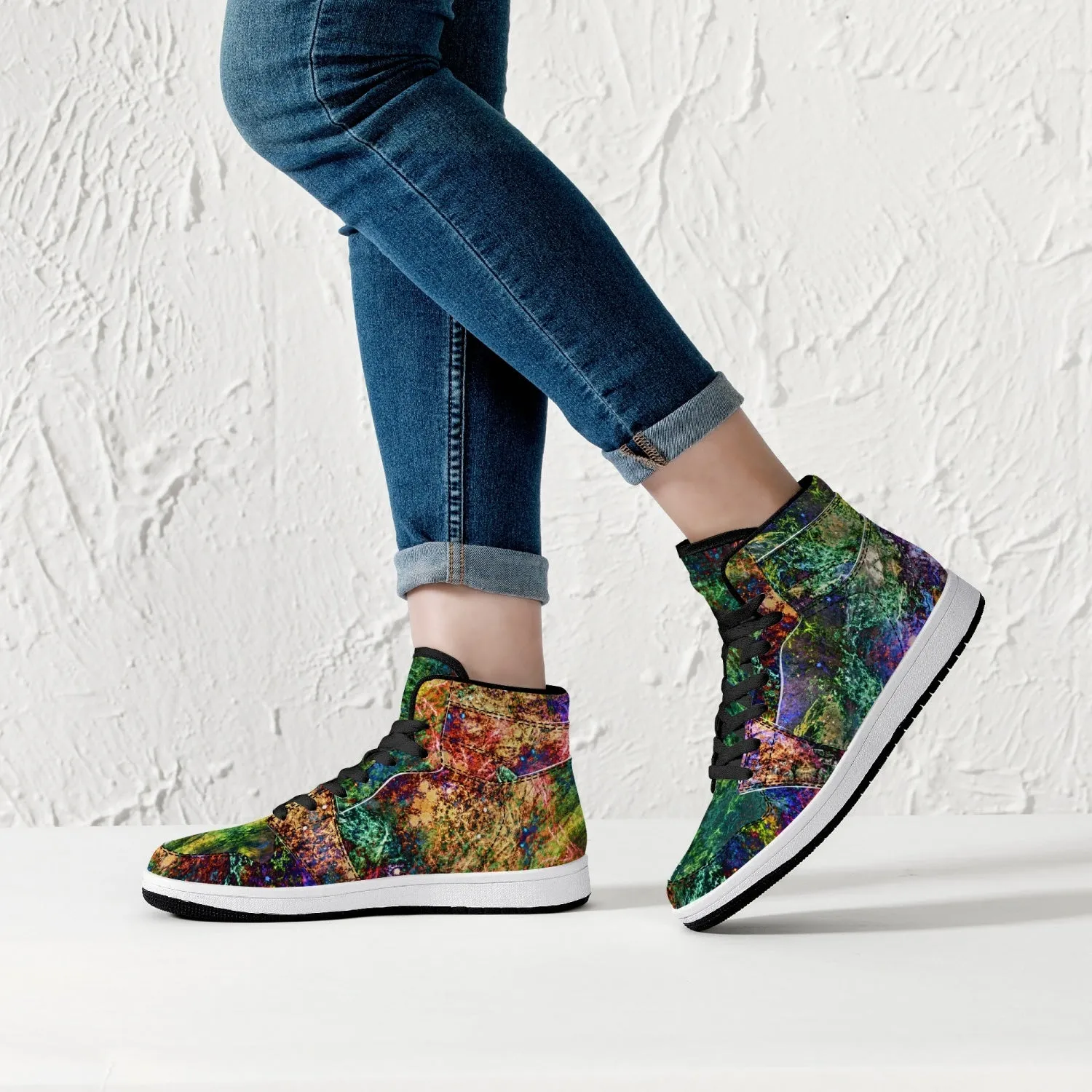 Starflow Psychedelic Split-Style High-Top Sneakers