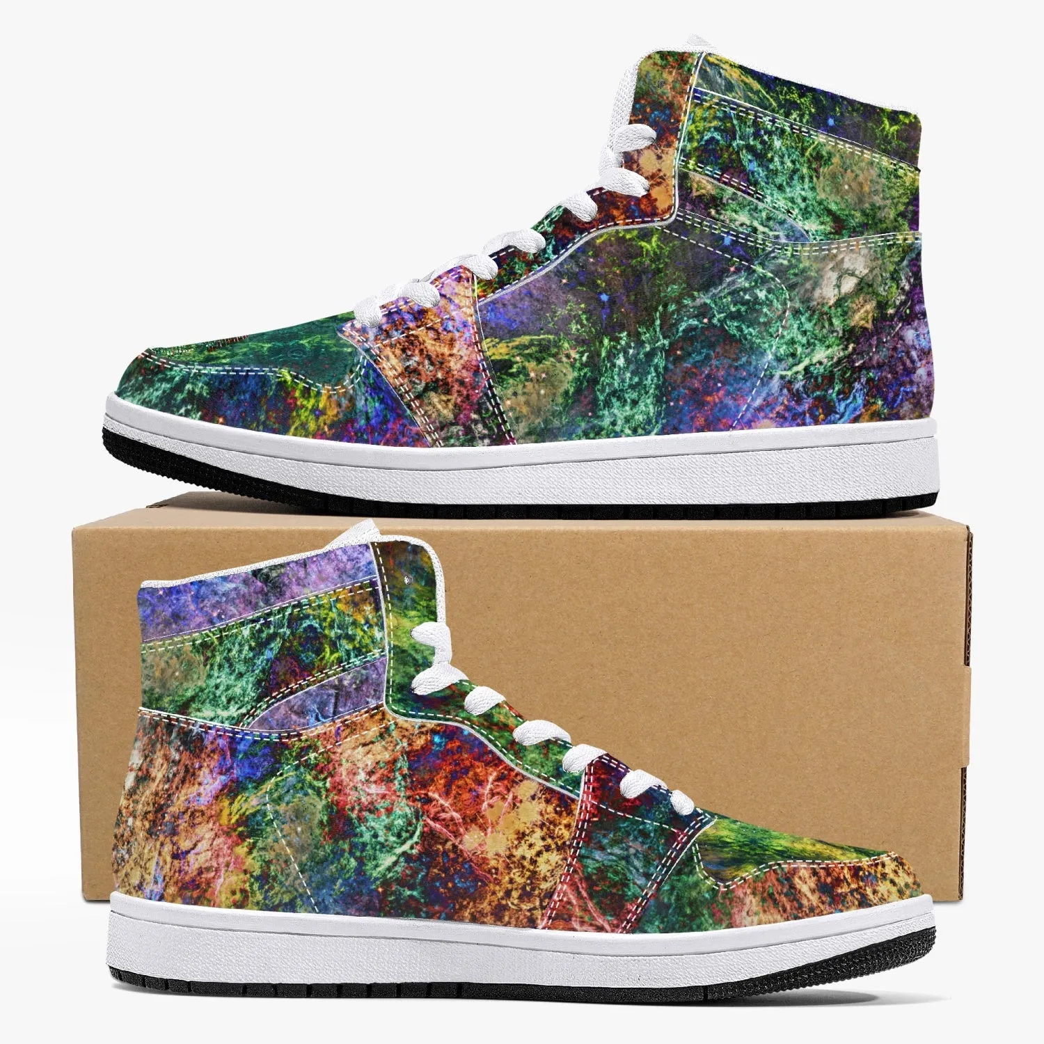 Starflow Psychedelic Split-Style High-Top Sneakers
