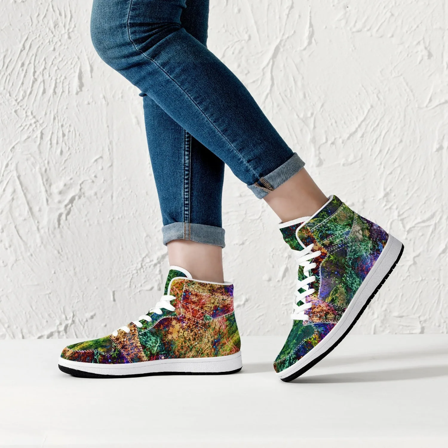 Starflow Psychedelic Split-Style High-Top Sneakers
